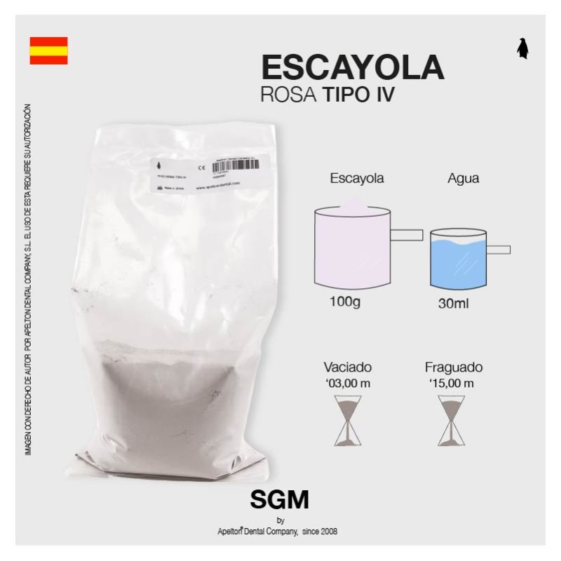 ESCAYOLA YESO ROSA TIPO IV