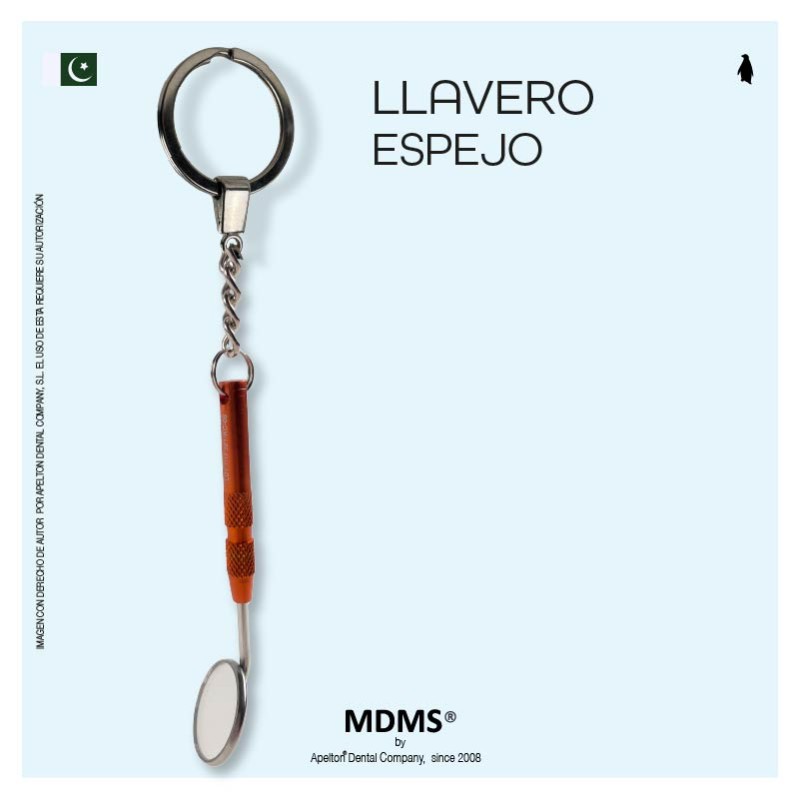 MDMS ORANGE MIRROR KEYRING