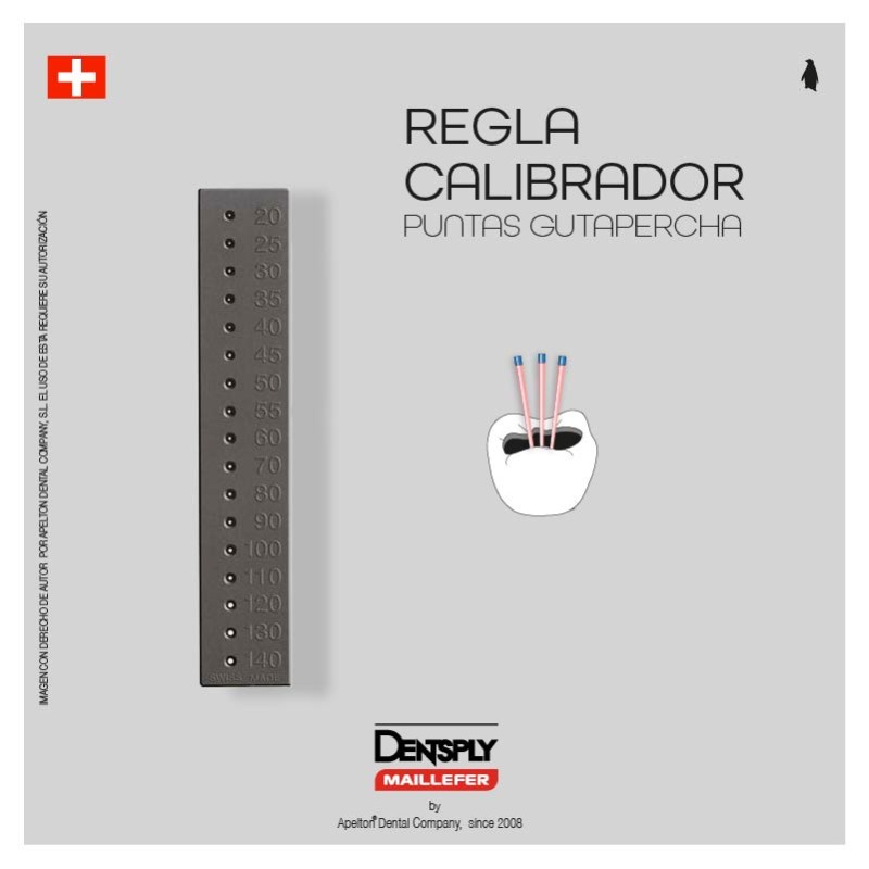 REGLA CALIBRADORA PUNTAS GUTTAPERCHA MAILLEFER