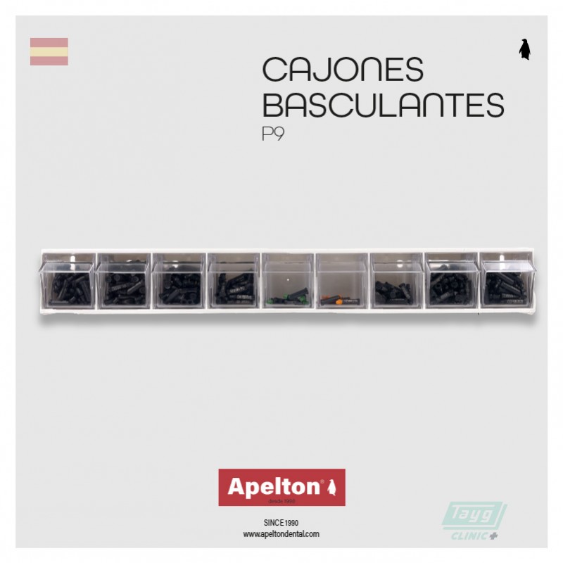 CAJÓN BASCULANTE APILABLE 9 COMPARTIMENTO CLINIC