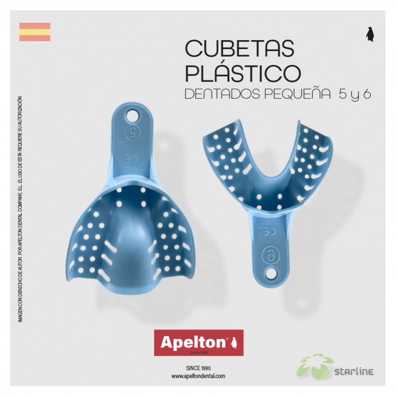 CUBETAS DENTADOS PLÁSTICO PERFORADA PEQUEÑA STALINE