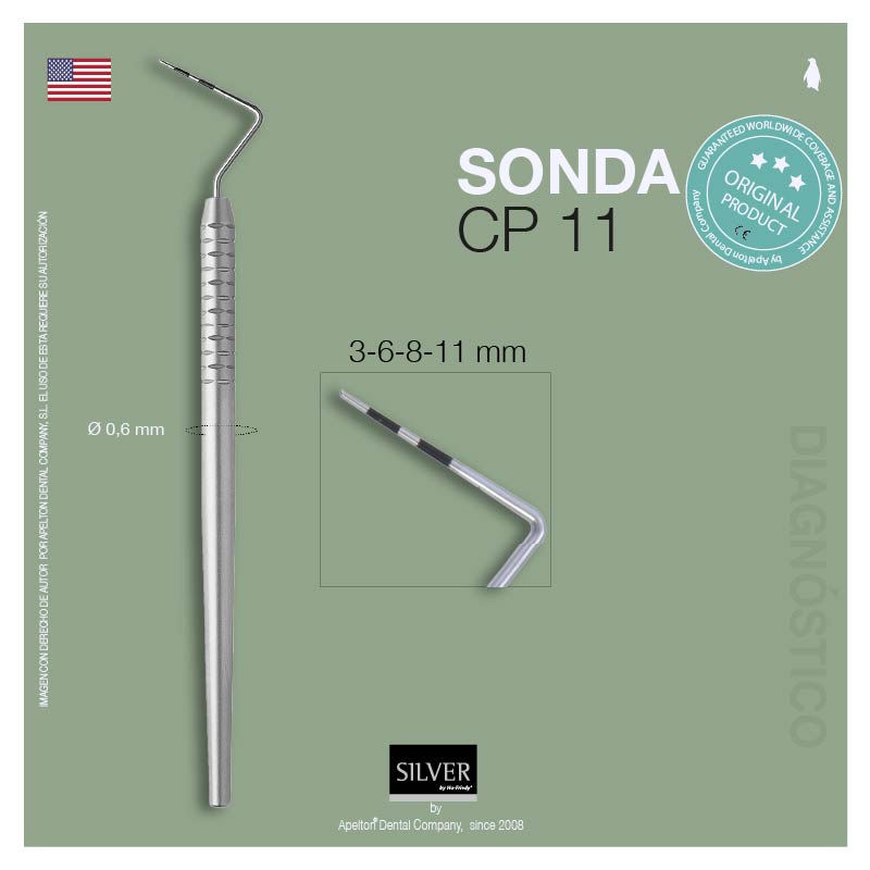 SONDA PERIODONTAL CP-11 HU-FRIEDY SILVER 