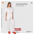 CONJUNTO UNISEX ABOTONADO SARGA BLANCA GARYS