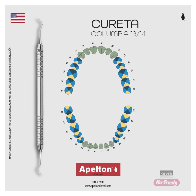 CURETA COLUMBIA 13/14 HU-FRIEDY SILVER