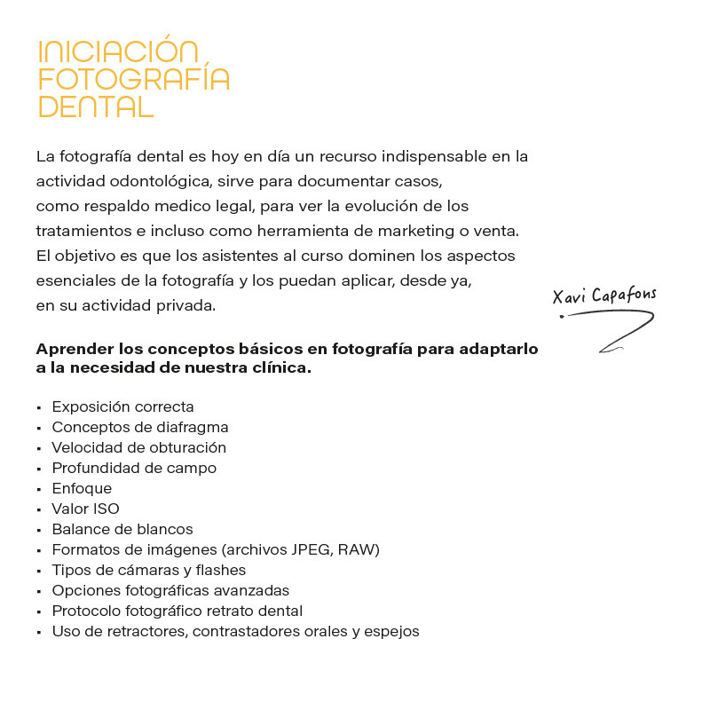 INICIACIÓN FOTOGRAFÍA DENTAL