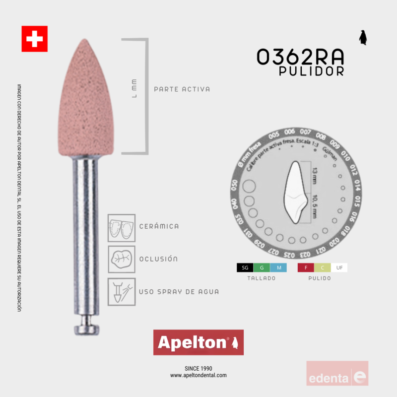FRESA PULIDOR 0362 204 050 EDENTA