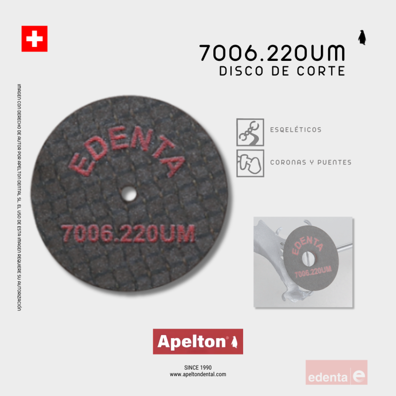 SEPARATING DISC 7006.220UM EDENTA
