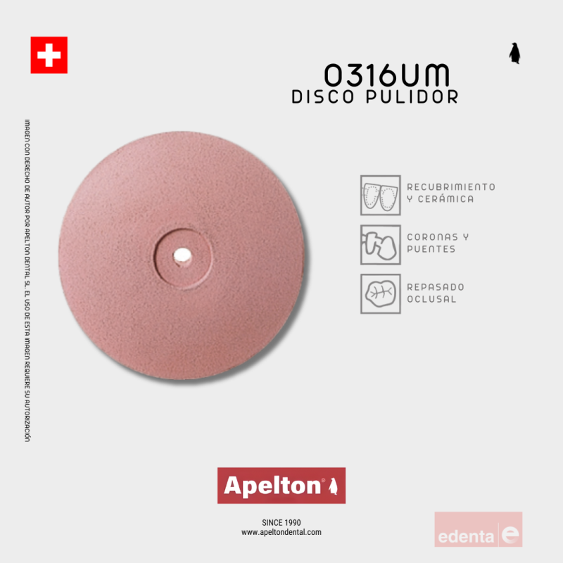 FRESA DISCO PULIDO ROSA 0316 UM 220 EDENTA