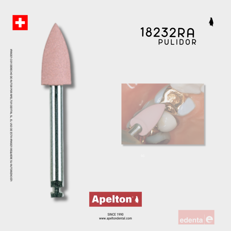 FRESA PUNTA ROSA PARA PULIR 18232RA  EDENTA