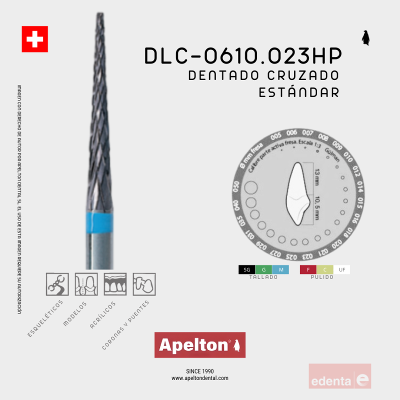 BUR DLC-0610.23HP EDENTA