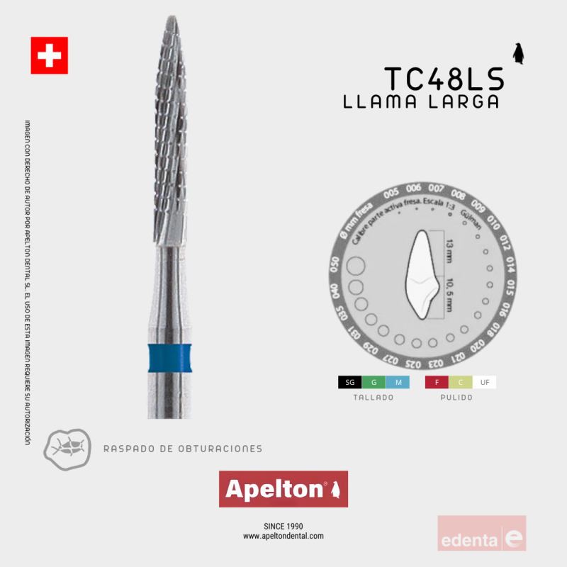 FRESA LLAMA LARGA TC48LS  EDENTA