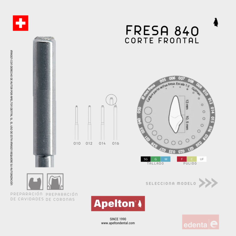FRESA CORTE FRONTAL 840 EDENTA