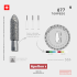 BUR 877 MODIFIED BEVELED CYLINDER EDENTA