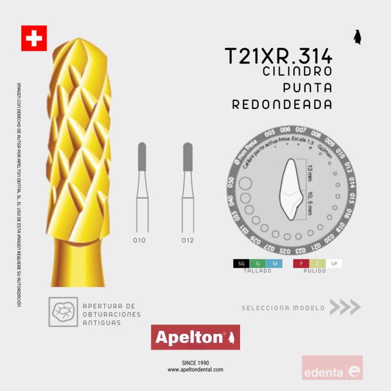 BUR T21XR.314  ADHESIVE REMOVER EDENTA