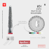 BUR 851 ROUND SAFE END TAPER EDENTA