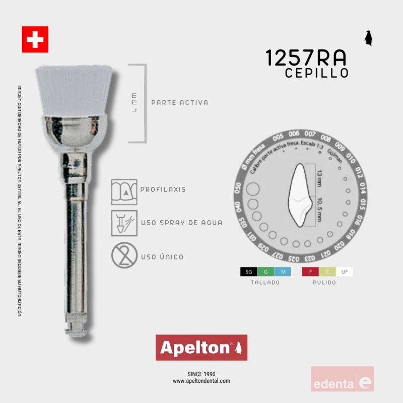 NYLON BRUSH1257RA EDENTA