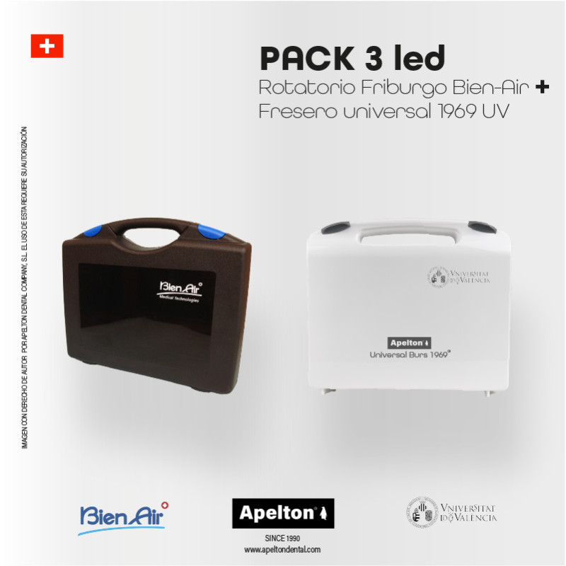 PACK 3 ROTARY LED + UNIVERSAL BURS 1969 UV