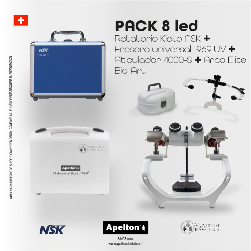 PACK 8 ROTARY + ARTICUALTOR + UNIVERSAL BURS 1969 UV