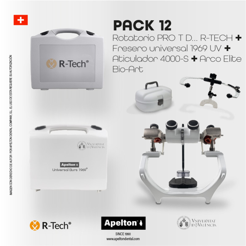 PACK 12 Rotatorio R.tech + FRESERO UNIVERSAL 1969 UV + articulador