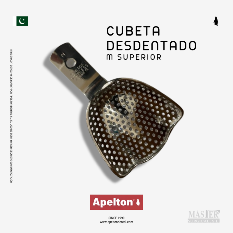 Cubeta perforada arcada superior  M edéntulo desdentado Master