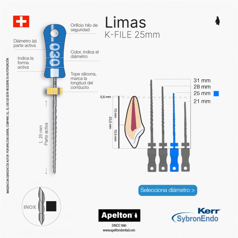 Limas K File 25 mm Kerr