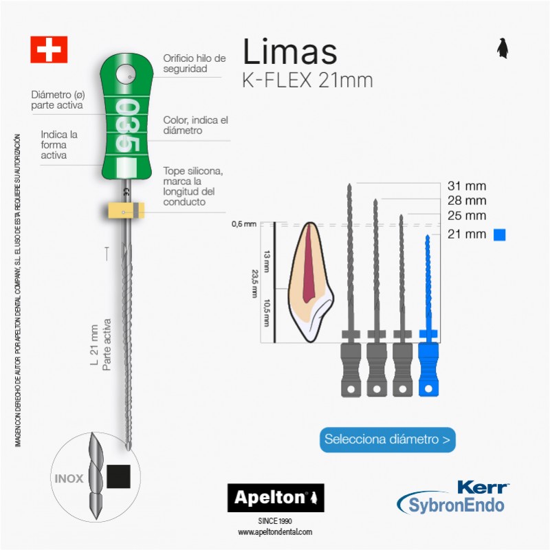 Limas K-flex de 21mm Kerr