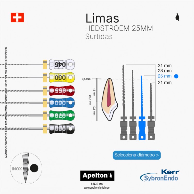SURTIDO DE LIMAS HEDSTROM 25MM KERR