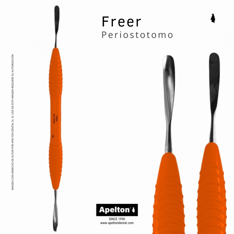 Periostotomo Freer. Mango ergonómico de silicona.