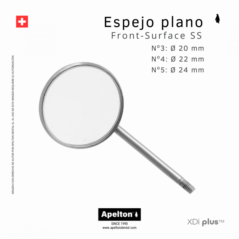 Espejo Front-Sruface con rosca SS europea.