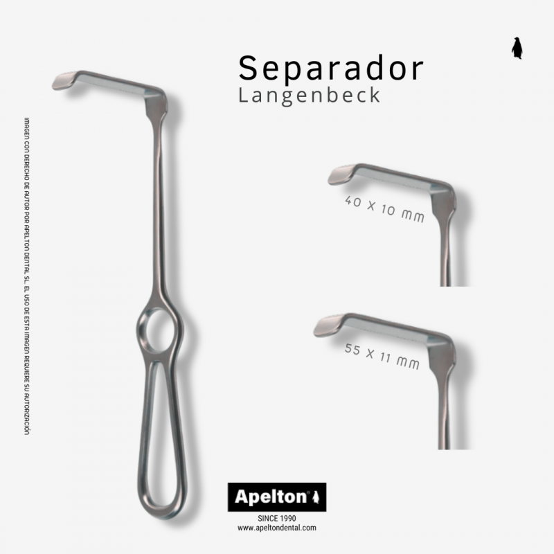 Separador Langenbeck disponible dos tamaños Master Surgical