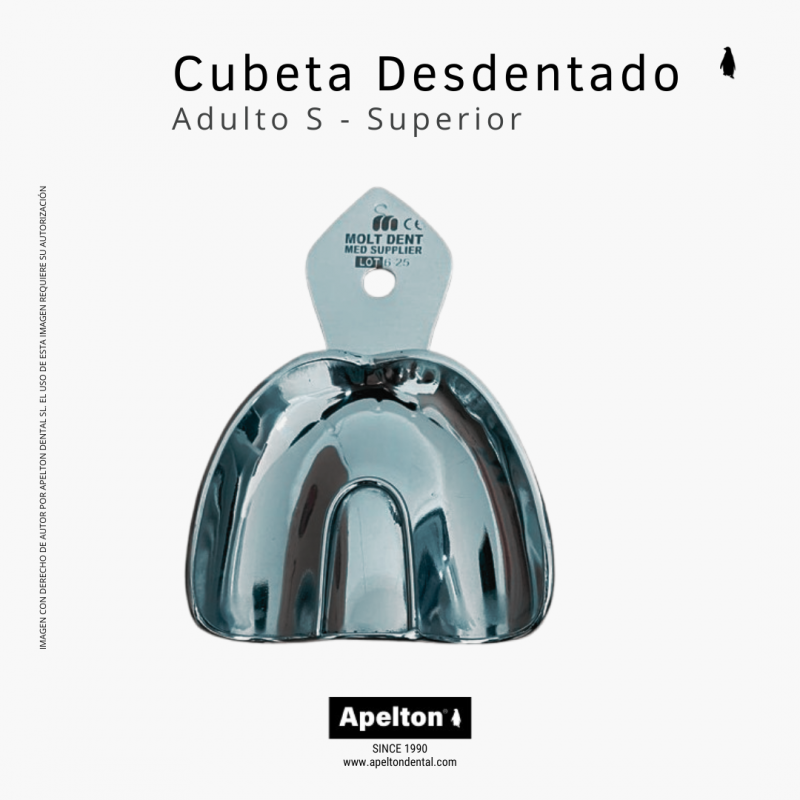 Cubeta lisa desdentado edéntulo S pequeña