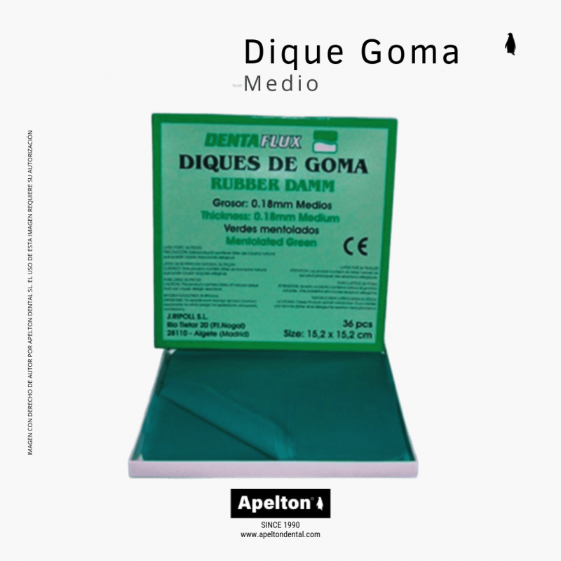 GREEN RUBBER DAM DENTFLUX (1 UNIDAD)