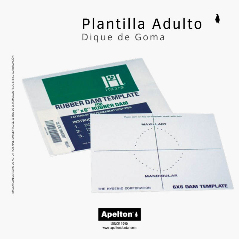 HYSOLATE DENTAL DAM TEMPALTE ADULT