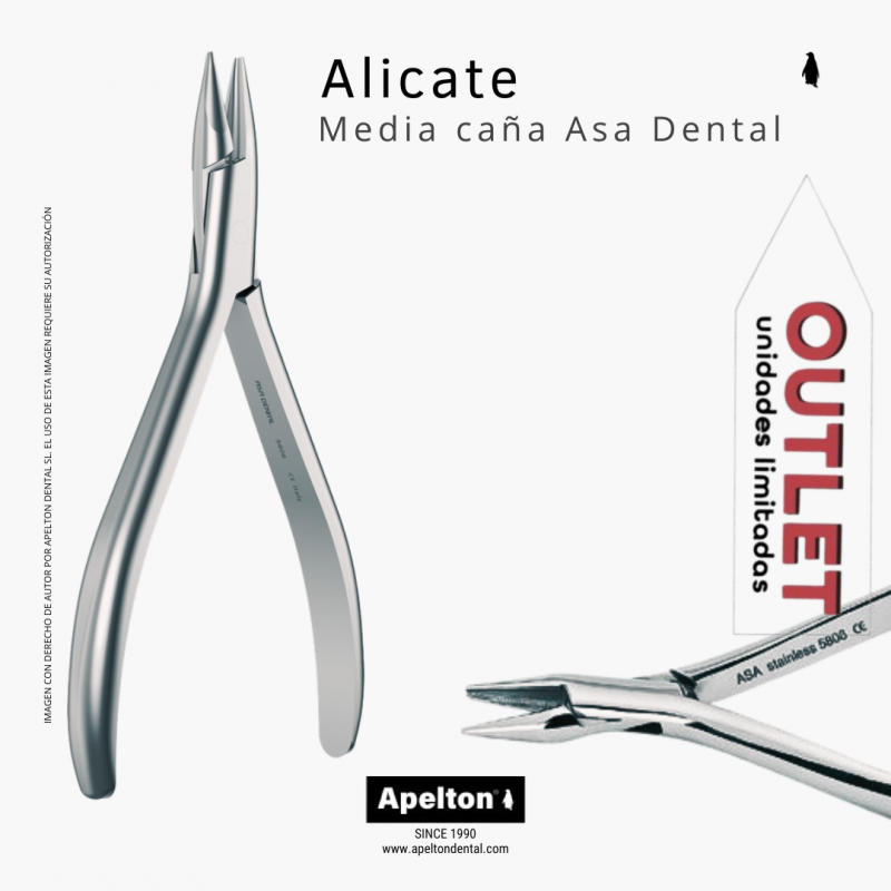 Alicate media caña Asa Dental 5806
