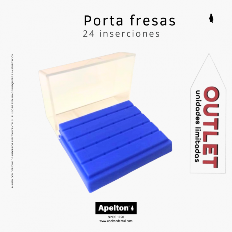 porta fresas turbina 24 inserciones de plástico Master Surgical