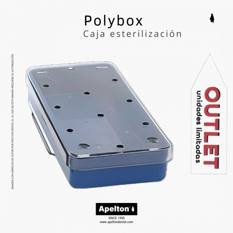 BLUE PERFORATED POLYBOX BOX NICHROMINOX