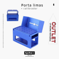 CALIBRADOR + PORTA LIMAS  AZUL