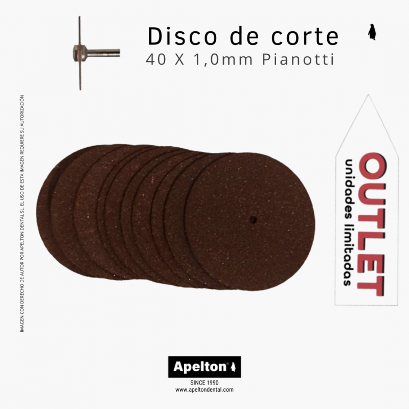METAL CUTTING DISC 40 X 1.0MM PIANOTTI