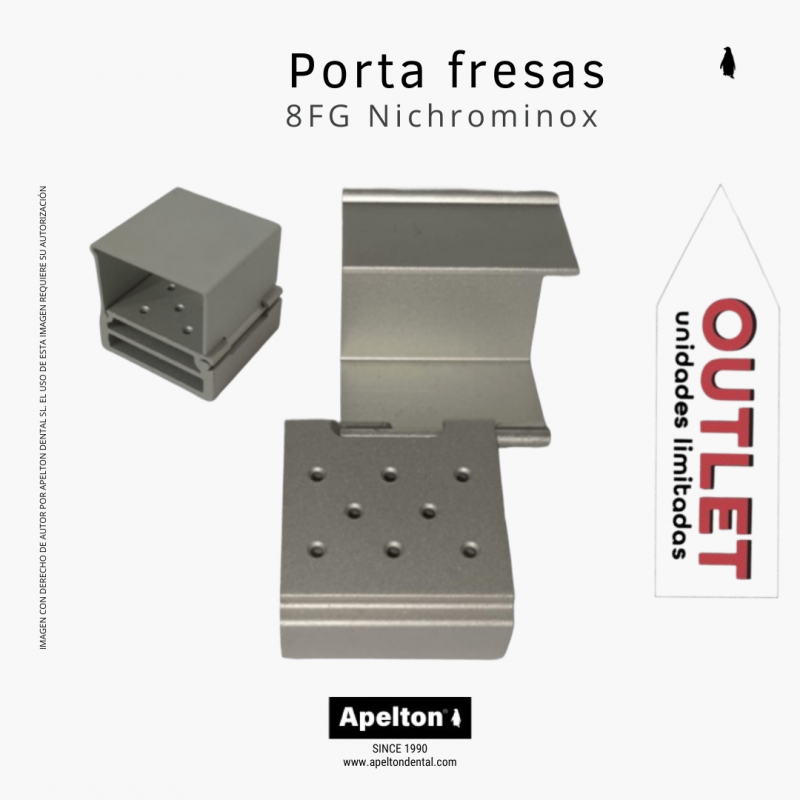 BUR HOLDER 8FG GRAY NICHROMINOX