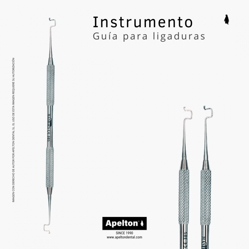 Instrumento guía direccionado para ligaduras angulado Master 385
