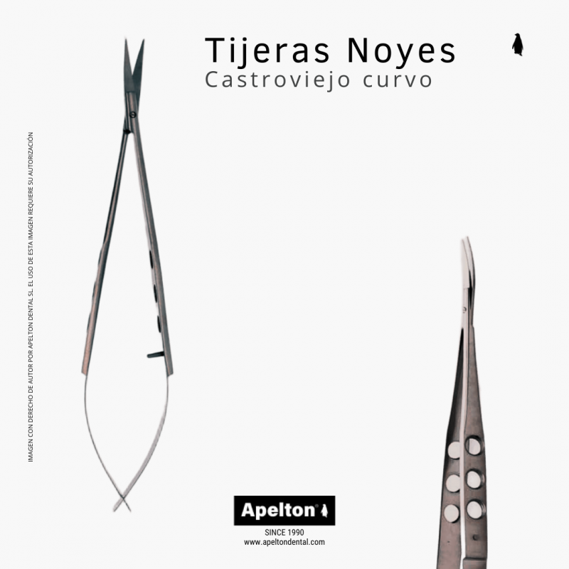 Tijeras cirugía noyes tipo castroviejo curvo Master Surgical 421