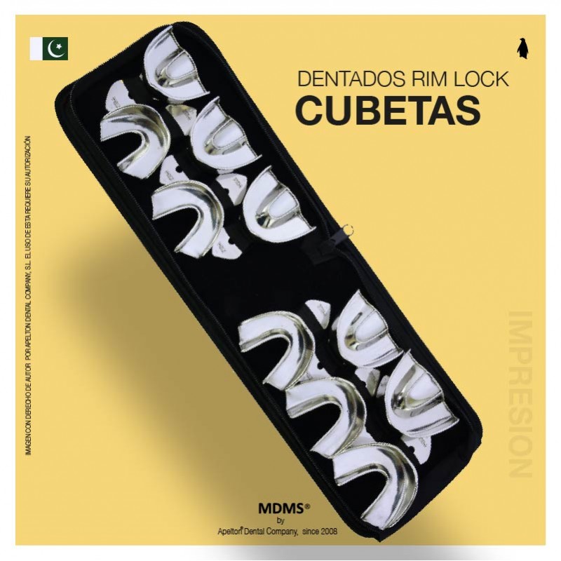 Set de cubetas lisas para dentados con borde Rim-lock MDMS