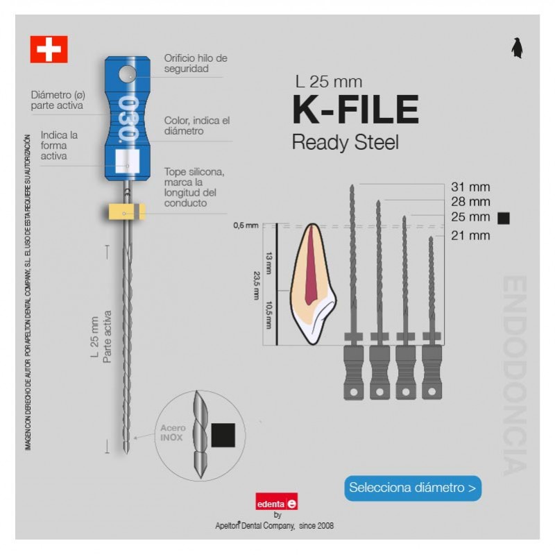 K-FILE FILES 25MM EDENTA