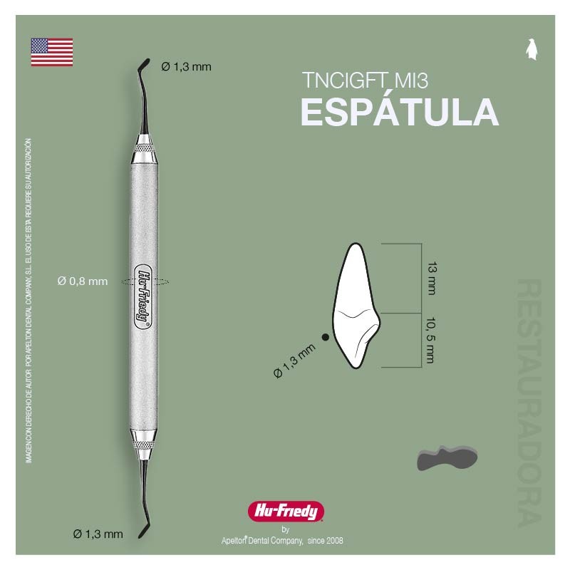 Espátula TNCIGFTMI3 Mini 3
Extra-Flex Hu-Friedy