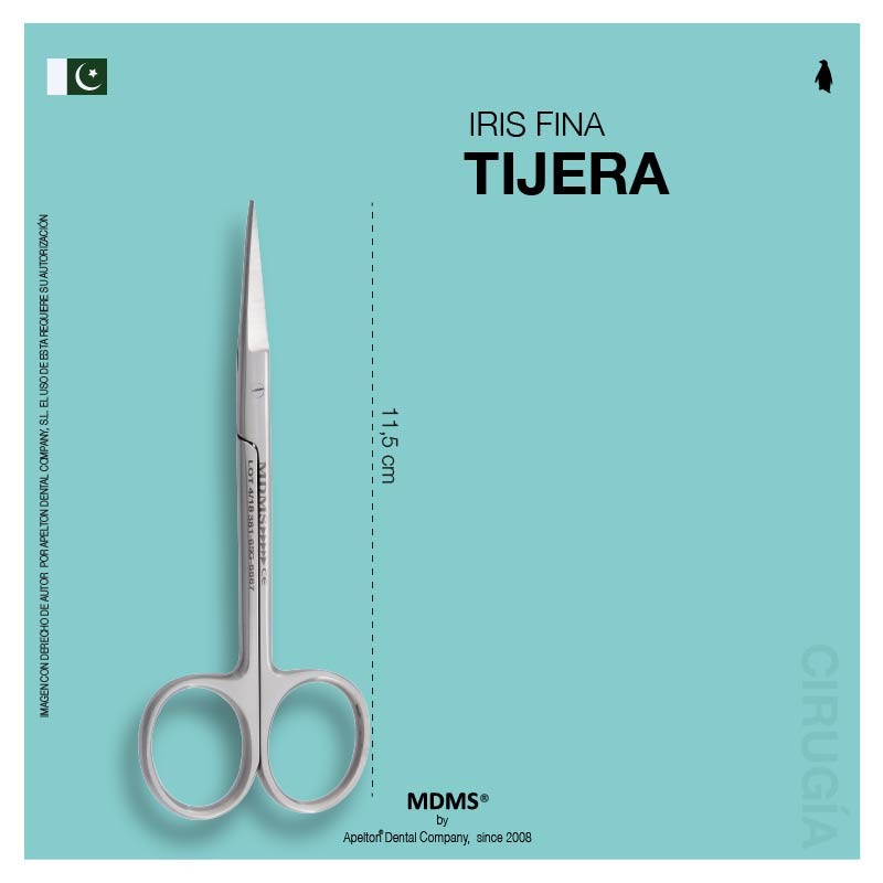 TIJERA IRIS CIRUGÍA FINA/RECTA 11,5CM MDMS