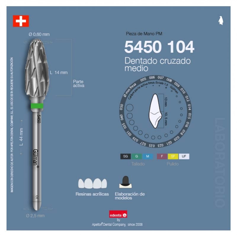 BUR 5450 104 060 (H251GE.060) EDENTA