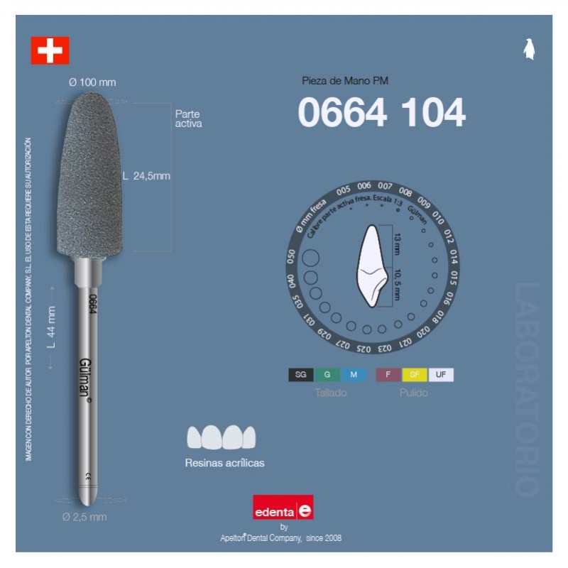 POLISHING BUR 0664 104 100 (9641) EDENTA