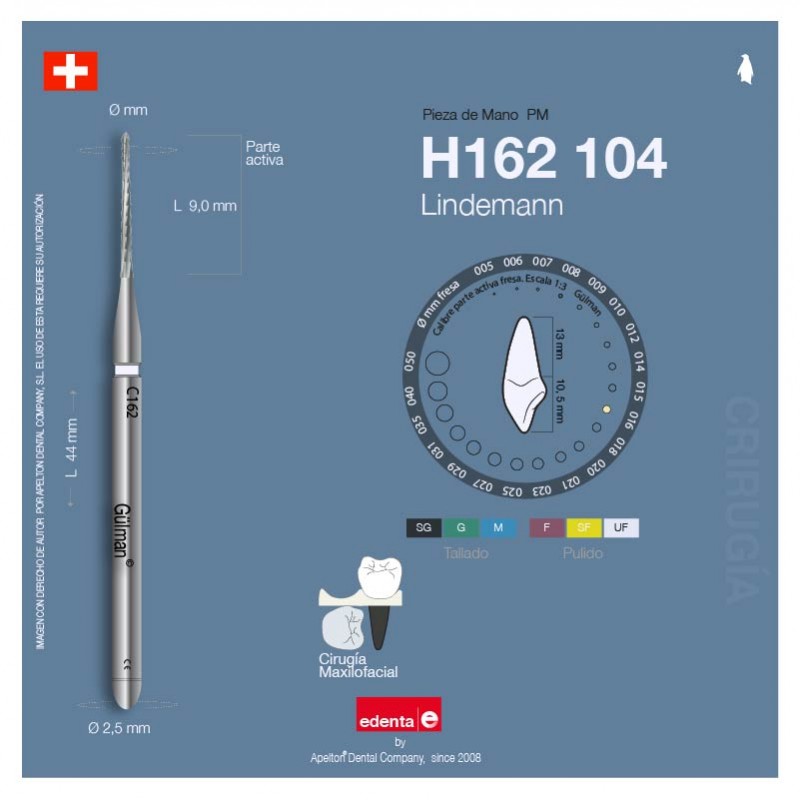 LINDEMANN BUR C162 104 016 EDENTA