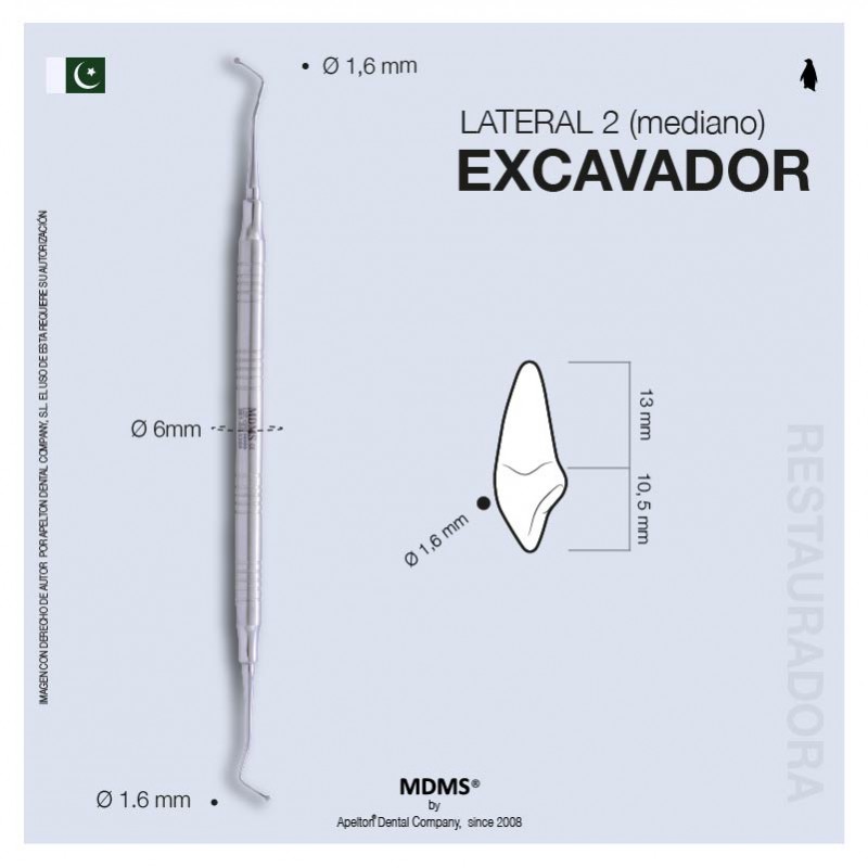 Excavador cucharilla redonda mediana MDMS