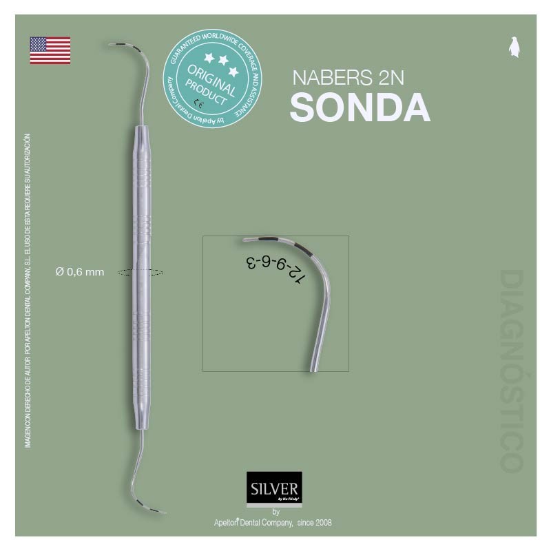 NABERS P2N PERIODONTAL PROBE SILVER HU-FRIEDY